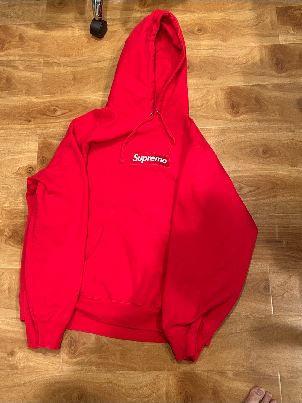 Supreme Red Box Logo Hoodie - Men's Red Pullover